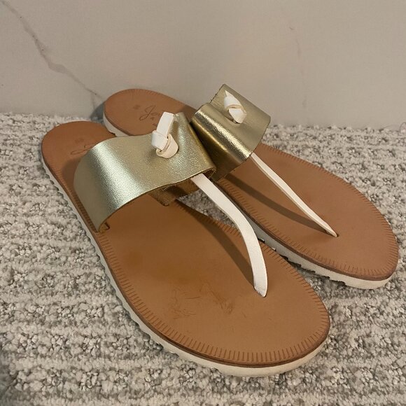 Joie A La Plage Malaga Size 38 Made in Italy knotted T like‎ new gold - Picture 1 of 7
